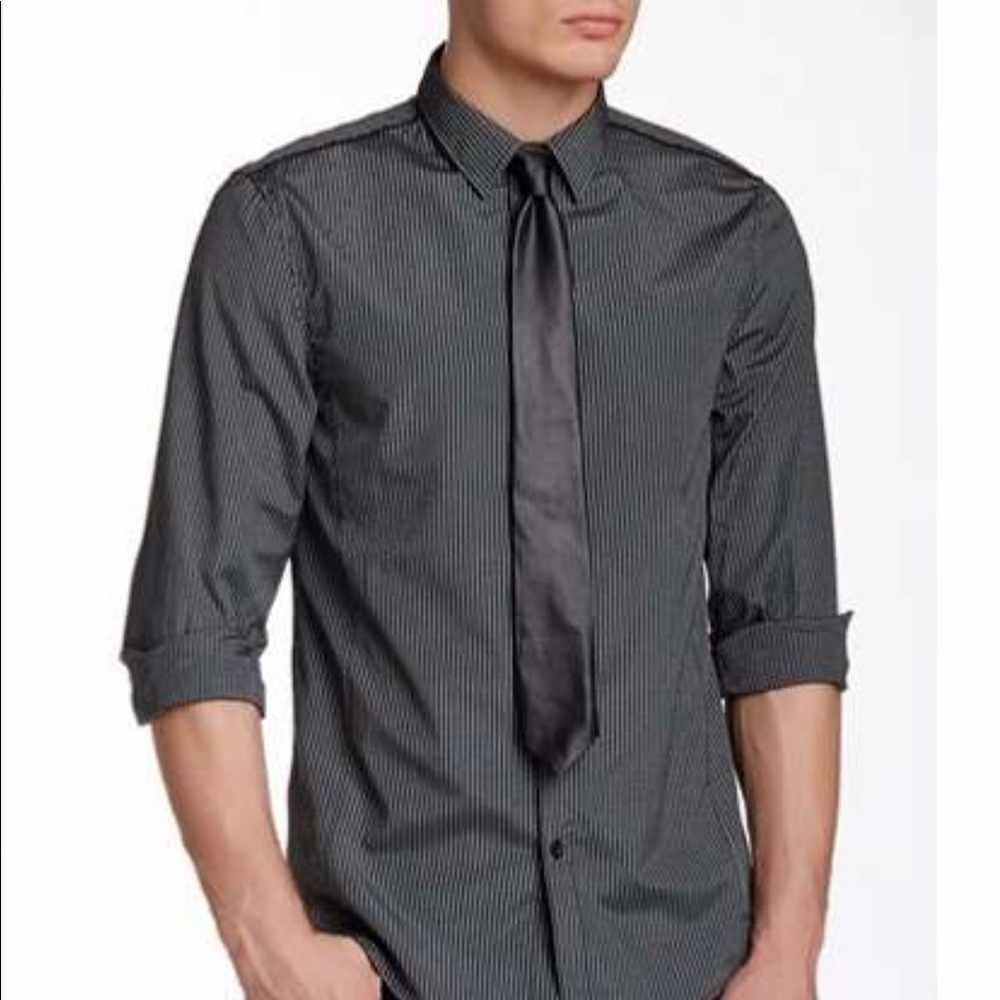 Sovereign Code Striped Button Up Shirt and Tie